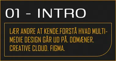 Get to know others. Learn what makes up the backbone of Multimedia Design. Domains, Creative Cloud, Figma.